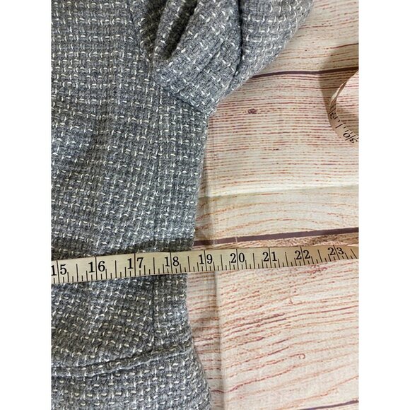 Banana Republic Women's Grey Textured Pop C Basket Weave Blazer - 12 - Picture 10 of 12
